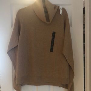 Banana Republic camel ss turtleneck sweater cape